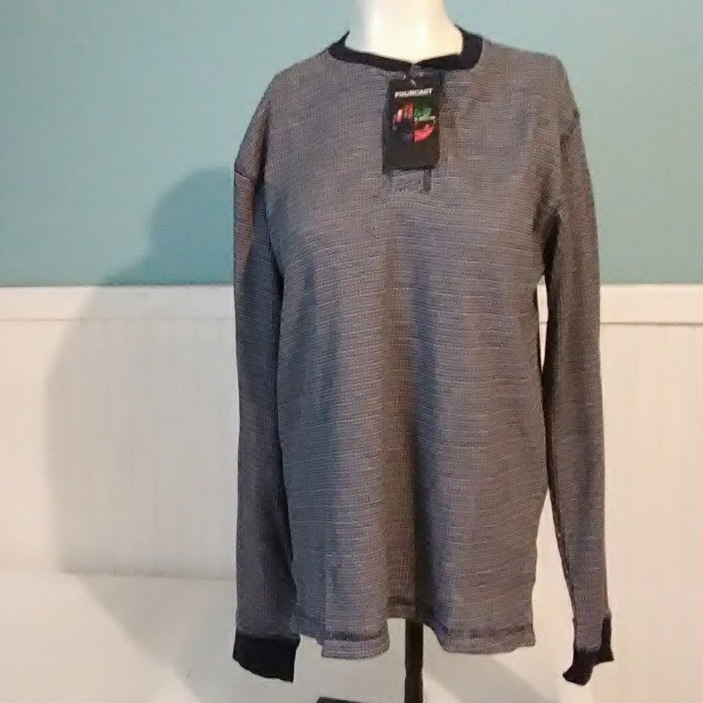 SALE! NWT Mens Fourcast Blue Long Sleeve Shirt. M